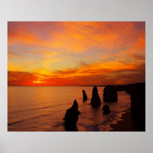 Pôster Sunset, Doze Apóstolos, Port Campbell Nacional
