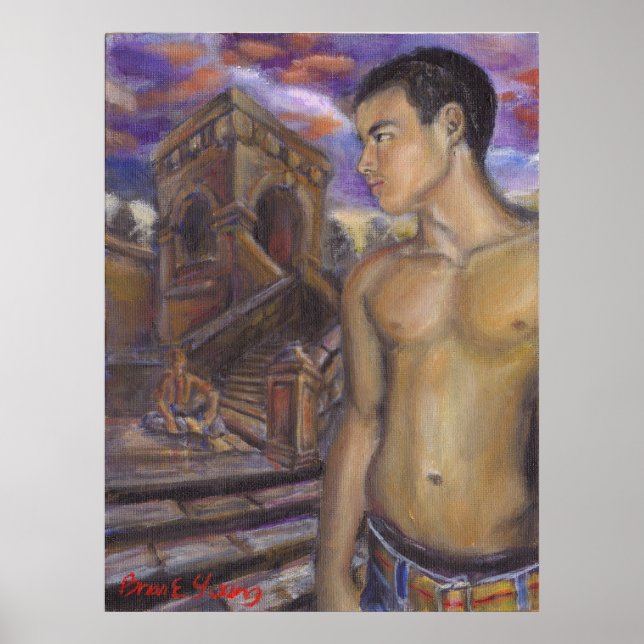 Poster Sunset e Escadas (Frente)