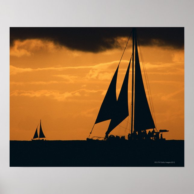 Poster Sunset e Yacht 2 (Frente)