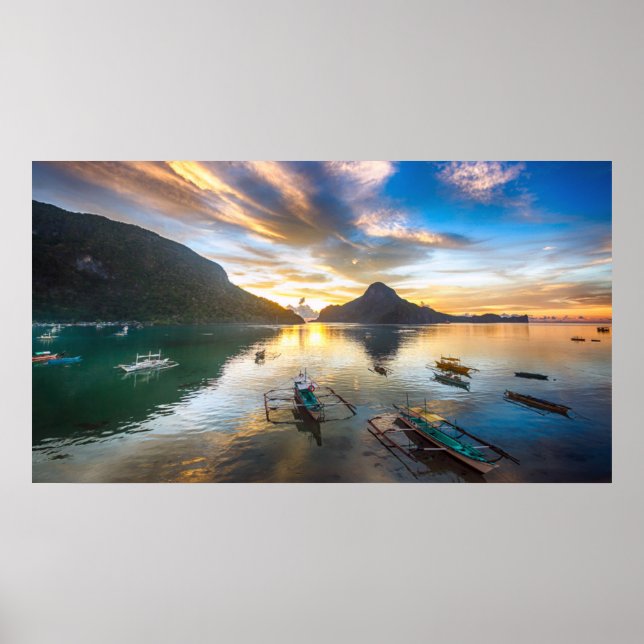 Poster Sunset em El Nido (Frente)