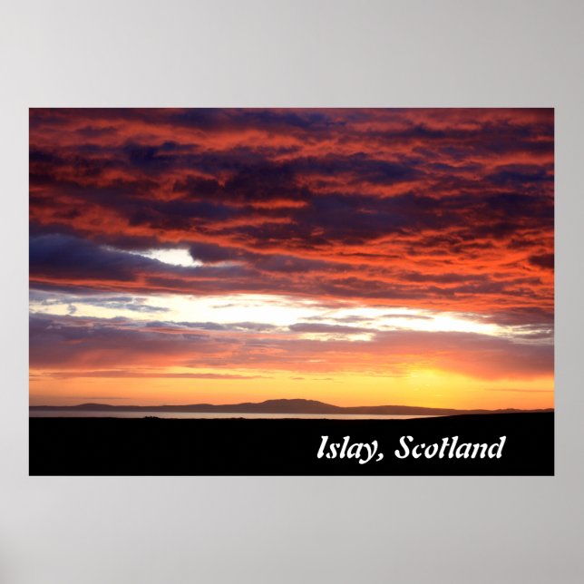 Poster Sunset em Islay, Escócia (Frente)