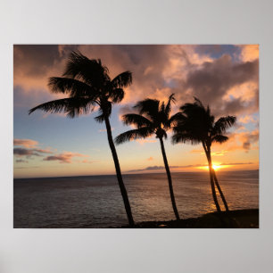 Poster Sunset em Kauai, Havaí