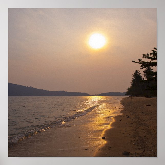 Poster Sunset em Koh Chang na Tailândia (Frente)