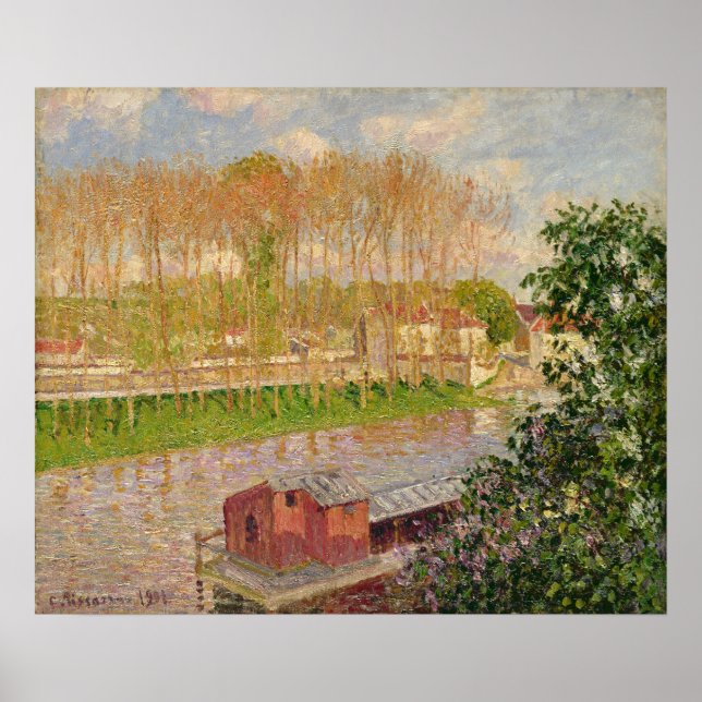Pôster Sunset em Moret-sur-Loing, 1901 (Frente)