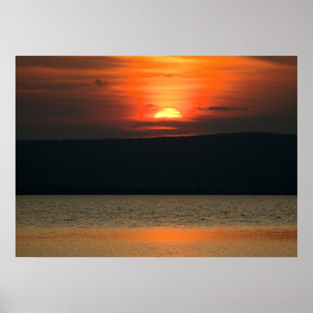Pôster Sunset em Neusiedlersee (Frente)