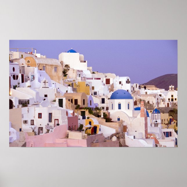 Pôster Sunset em Oil, Santorini 2 (Frente)