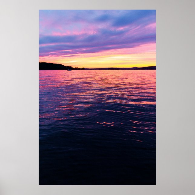Poster Sunset em Senecaville Lake, Ohio (Frente)