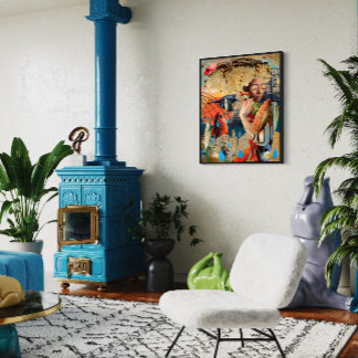 Poster Sunset em Zanzibar, Arte de Colagem