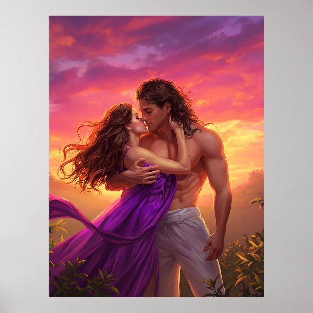 Poster Sunset Embrace of Love (Frente)