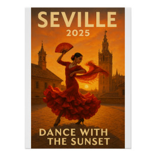 Pôster Sunset Flamenco em Sevilha