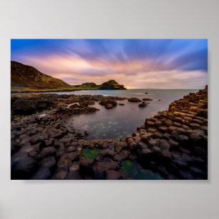 Poster Sunset - Giant's Causeway, Irlanda Norte