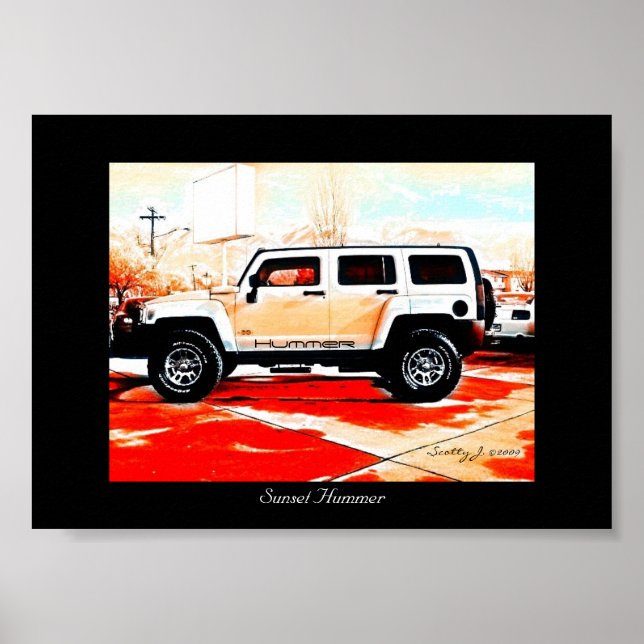 Pôster "Sunset Hummer" © 2010 S.J. (Frente)