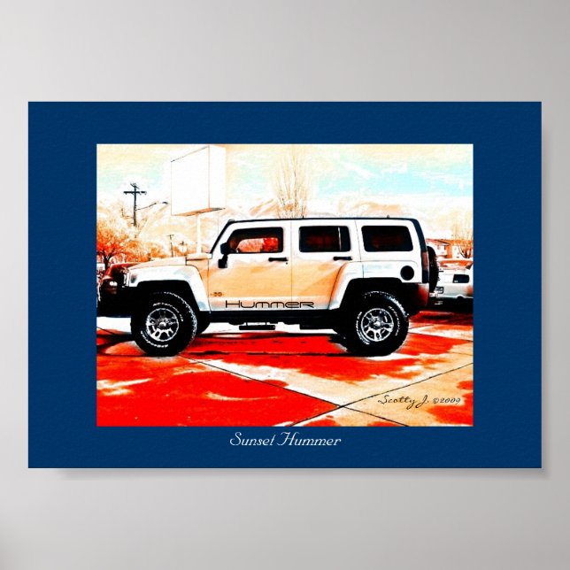 Pôster "Sunset Hummer" © 2010 S.J. (Frente)