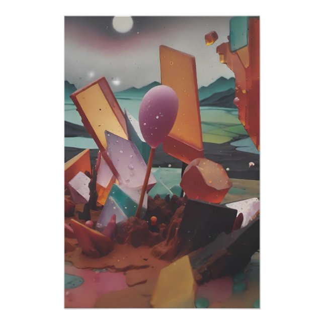 Pôster Sunset in the Candy Lands - Ken Gage Art (Frente)