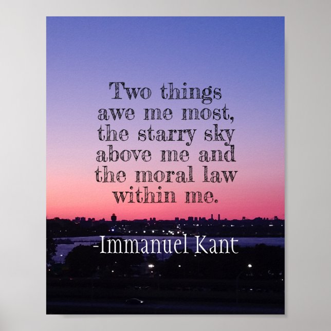 Poster Sunset Kant Motivation Cote Awe (Frente)