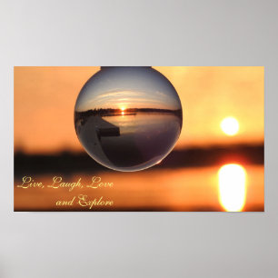 Pôster Sunset Live Love Laugh Explorar Inspiração
