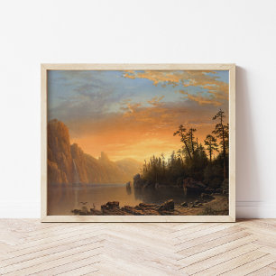 Poster Sunset na Califórnia   Albert Bierstadt