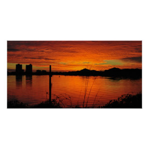 Pôster Sunset na praia de Pensacola