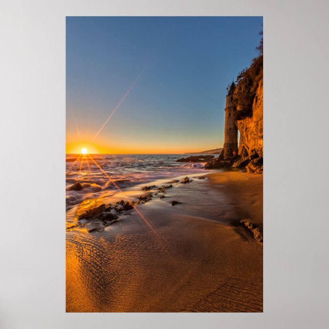 Pôster Sunset na praia Victoria 2 (Frente)