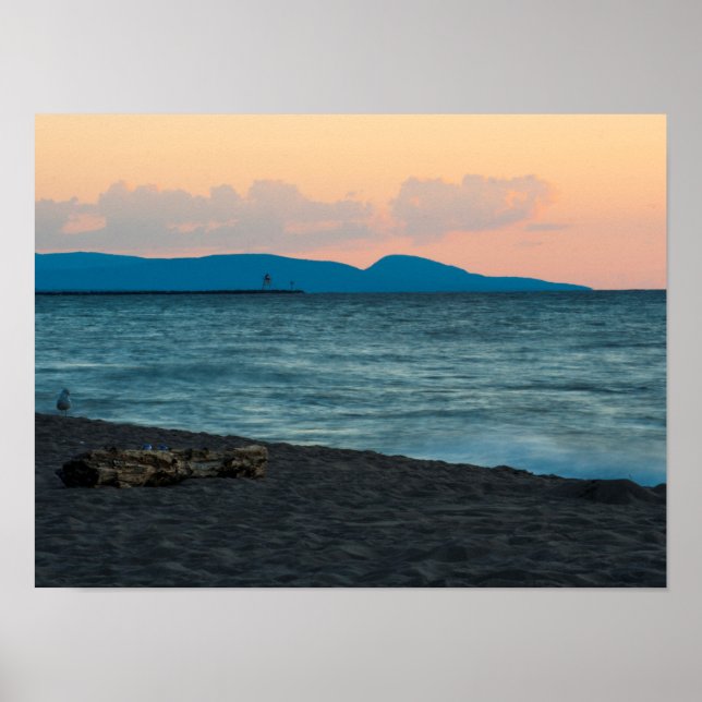 Pôster Sunset nas Montanhas Porcupine, Michigan (Frente)