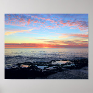 Poster Sunset nas Piscinas laterais