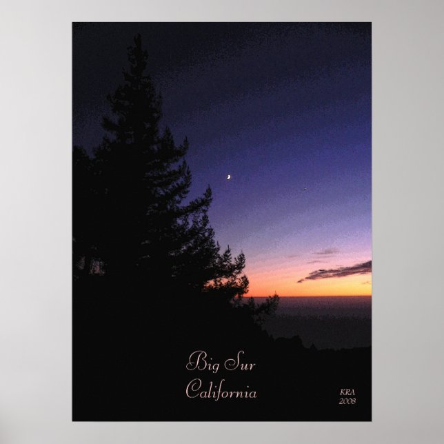 Pôster Sunset no Big Sur por Katiamaria Photos & Design T (Frente)