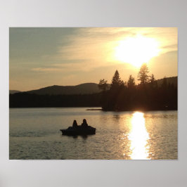 Poster Sunset no Lago Adirondack