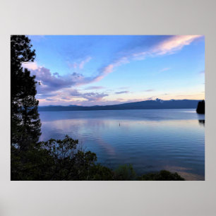 Poster Sunset no lago Crescent, OR