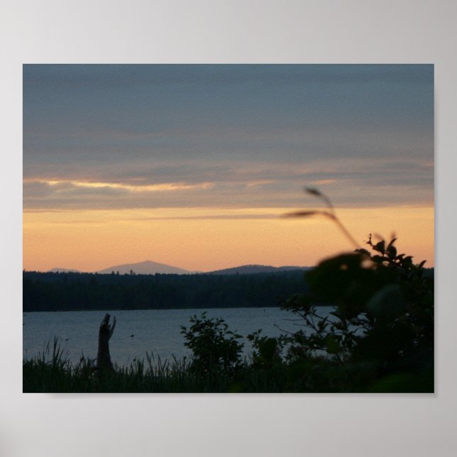Poster Sunset no Monte Kathadin, Maine (Frente)