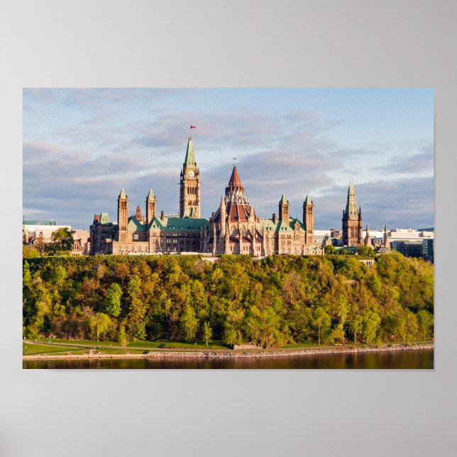 Poster Sunset no Parlamento Hill - Ottawa (Frente)