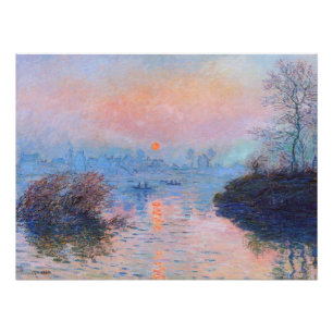 Pôster Sunset no Sena Claude Monet P