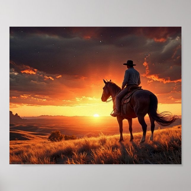 Poster Sunset Ocidental (8 x 10) (Frente)