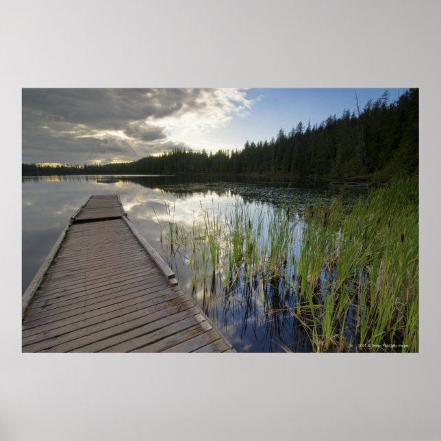 Poster Sunset On A Small Lake (Frente)