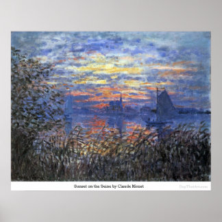 Poster Sunset on the Seine, por Claude Monet