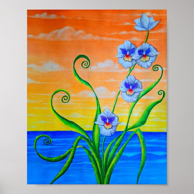 Poster Sunset Orquídeo (Frente)