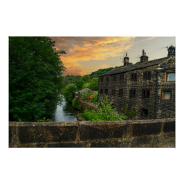 Pôster Sunset over Hawksclough Bridge, Mytholmroyd