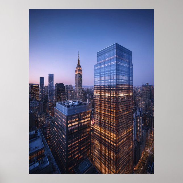 Poster Sunset Over New York (Frente)