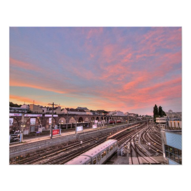 Pôster Sunset Over Spittelau, Viena Áustria (Frente)