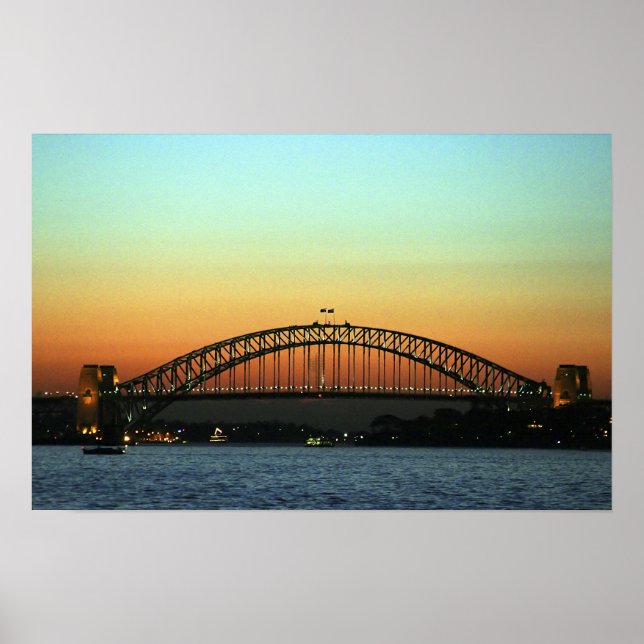 Poster Sunset over Sydney Harbor Bridge, Austrália (Frente)