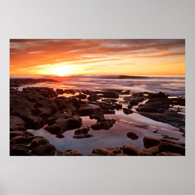 Poster Sunset Over Tide Pools (Frente)
