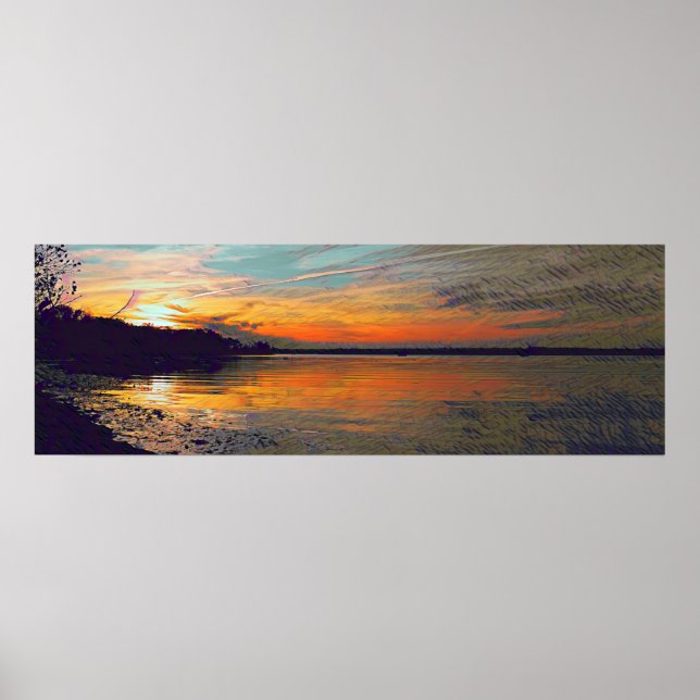 Poster Sunset Pintado (Frente)