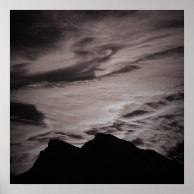 Poster Sunset Preto e Branco (Frente)