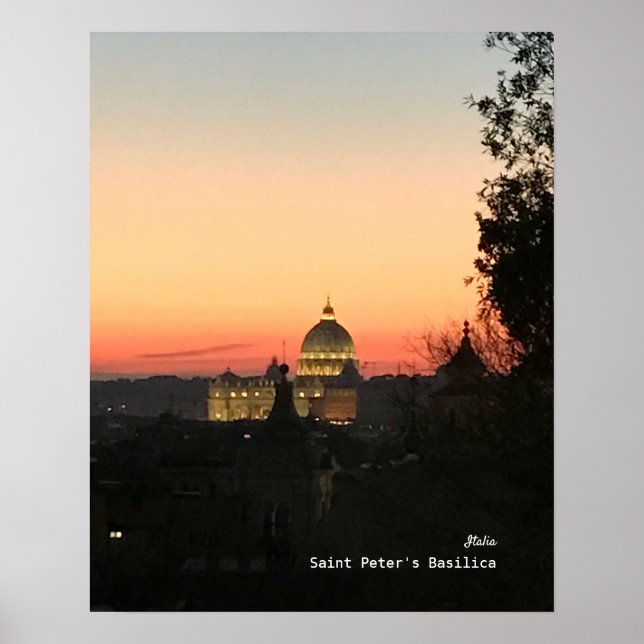 Poster Sunset - Rua. Basilica de Peter (Frente)