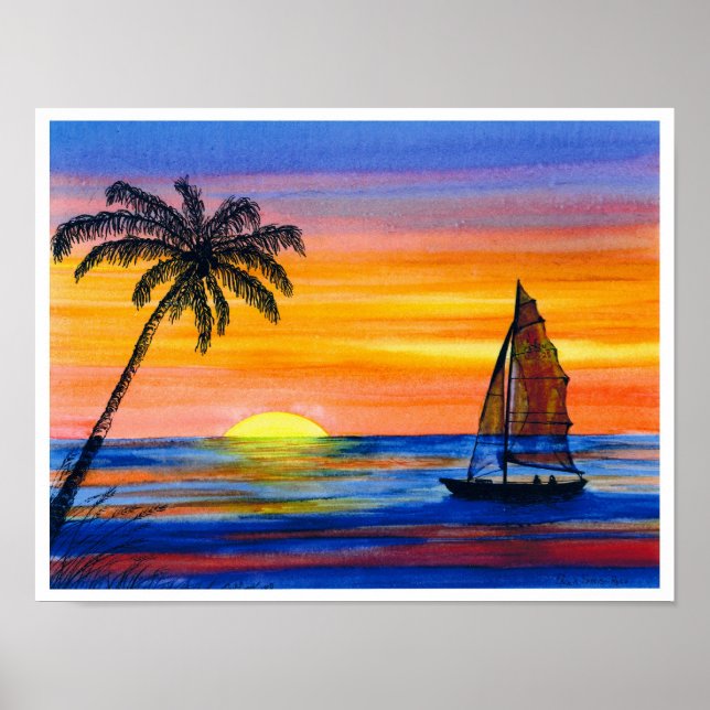 Poster Sunset Sail (Frente)