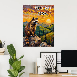 Poster Sunset Serenade: Raccoon's Valley Watch