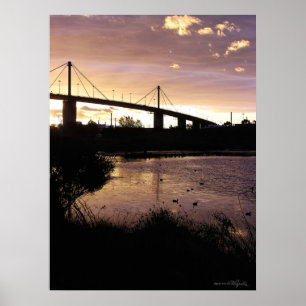 Pôster Sunset Skies na ponte Westgate, em Melbourne Poste