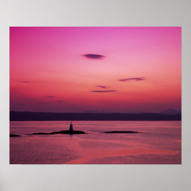Poster Sunset sobre Ilha de Skye, de Mallaig, (Frente)