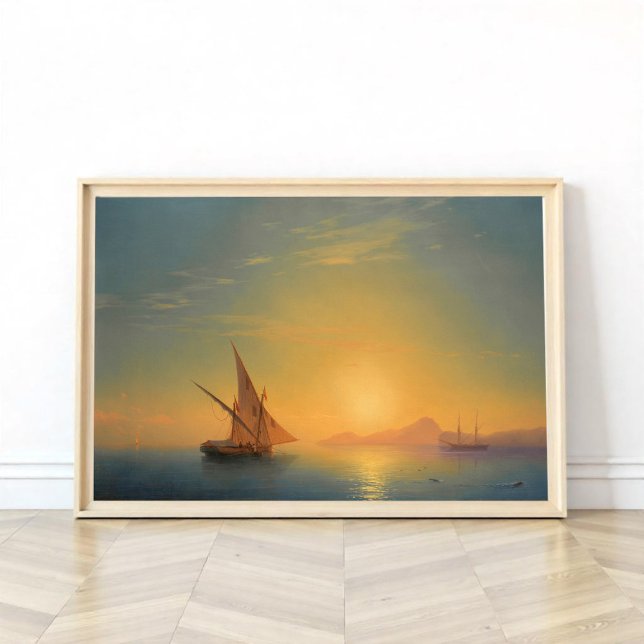 Poster Sunset Sobre Ischia, Aivazovsky (Criador carregado)