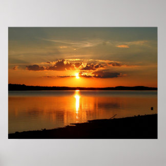 Poster Sunset Sobre Lago Thurmond