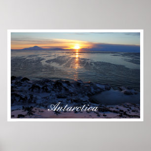 Pôster Sunset sobre McMurdo Sound, Antártica